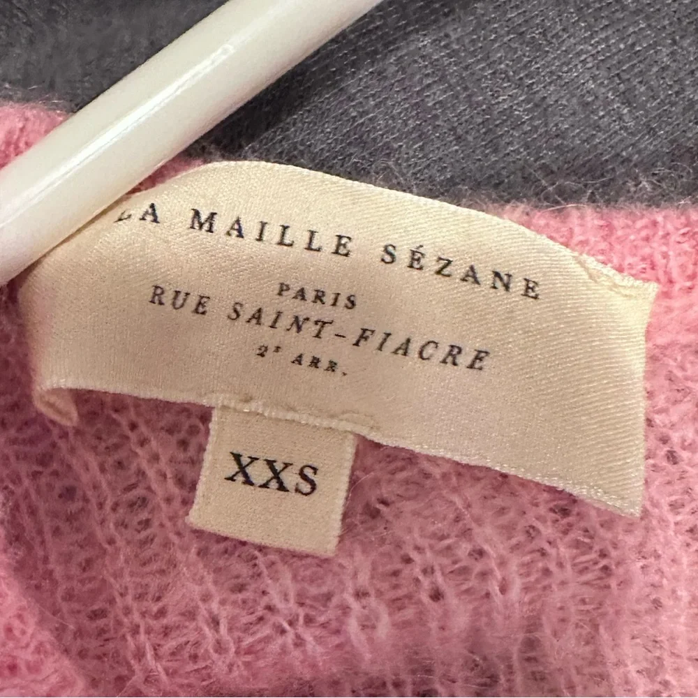 Sezane xxs Gaspard Sweater Jumper Cardigan Candy Pink EUC - Picture 4 of 4